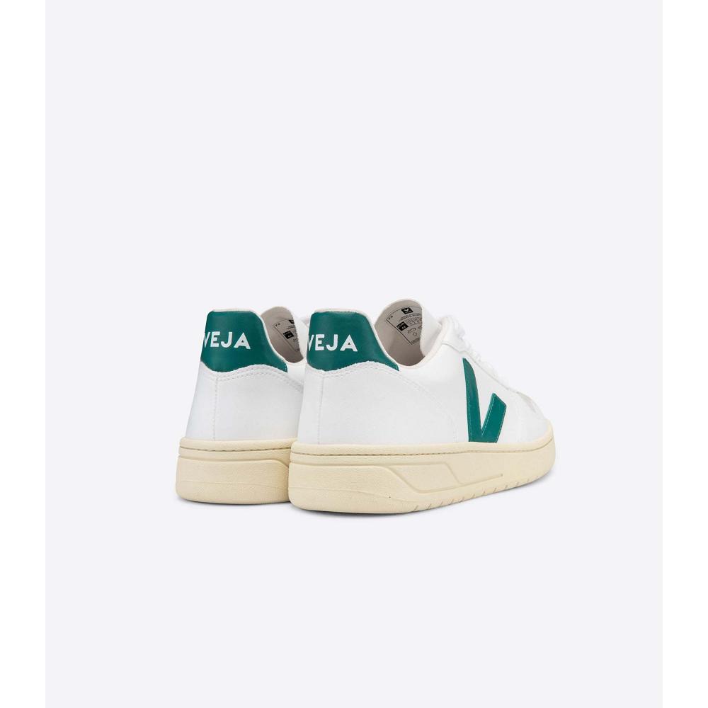 Veja V-10 CWL Men's Shoes White/Green | NZ 279ZUT